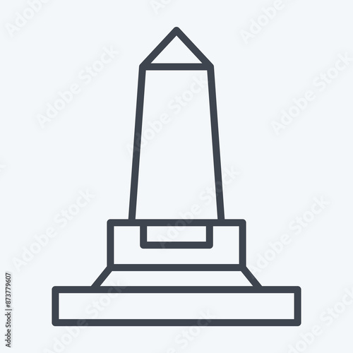 Icon Wellington Monument. related to Ireland symbol. line style. simple design editable. simple illustration