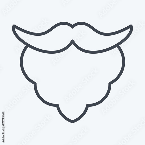 Icon Beard. related to Ireland symbol. line style. simple design editable. simple illustration