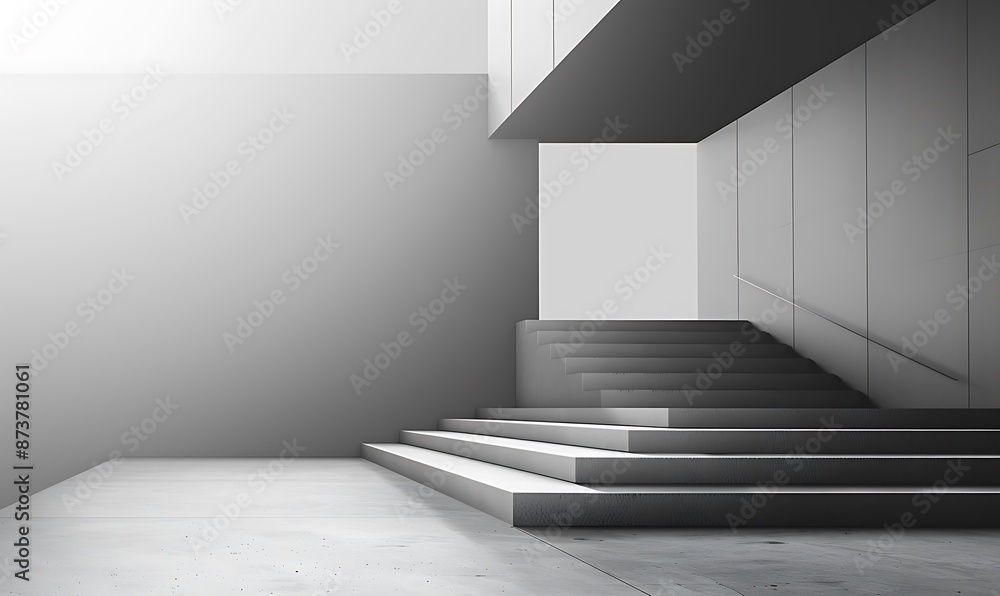 Minimalist Staircase in a Modern Interior Minimalist Staircase in a Modern Interior