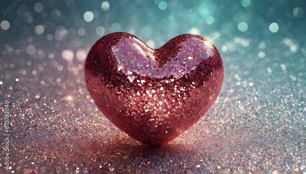 Obraz premium Heart shiny glitter background