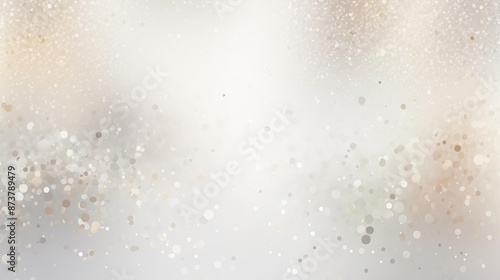 Abstract White and Gold Glittery Background with Light Effects