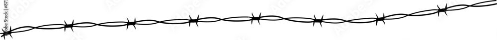Barbed wire twisted ring y2k, round border tattoo, gothic textured steel frame, spiky oval barrier, silhouette isolated on white background. Barbed wire twisted ring y2k, round border tattoo, gothic textured steel frame, spiky oval barrier, silhouette isolated on white background.