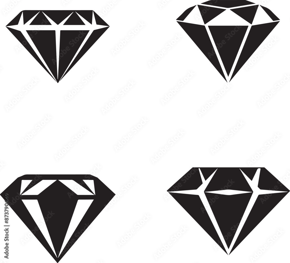 diamond on white background, set of diamond diamond on white background, set of diamond