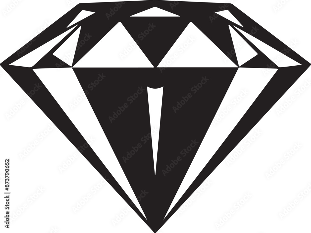 diamond on white background, set of diamond