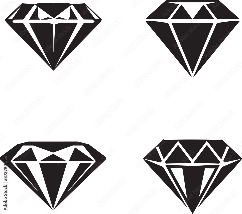 diamond on white background, set of diamond diamond on white background, set of diamond