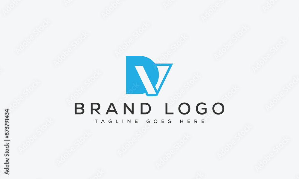 letter DV logo design vector template design for brand. letter DV logo design vector template design for brand.
