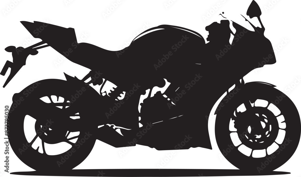 Obraz premium silhouette of a motorcycle, motorcycle, bike, motorbike, vector illustration 