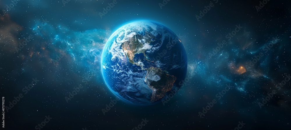 Digital World Globe Centered on America Concept of Global Network and Connectivity on Earth High Speed Data Transfer and Cyber Technology Information Exchange and International Telecommunication Digital World Globe Centered on America Concept of Global Network and Connectivity on Earth High Speed Data Transfer and Cyber Technology Information Exchange and International Telecommunication