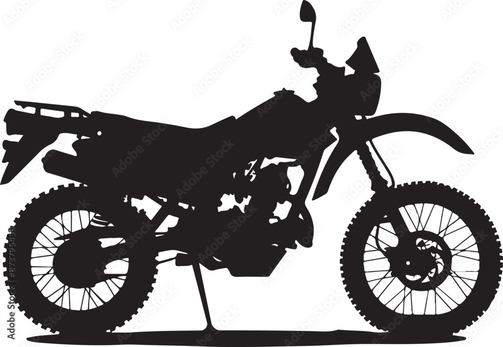 Fototapeta premium silhouette of a motorcycle