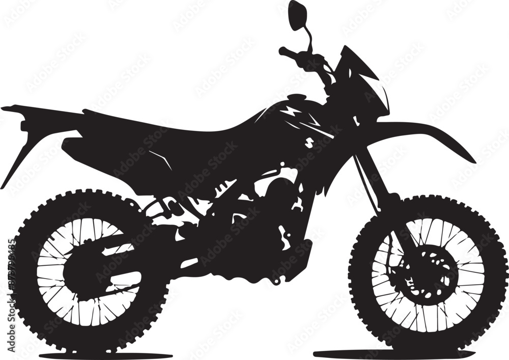 Fototapeta premium silhouette of a motorcycle