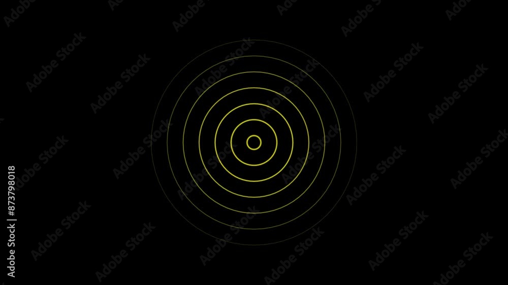 Technology Radio waves signal icon concept animation. Sound frequency Signal animation on black background. Technology Radio waves signal icon concept animation. Sound frequency Signal animation on black background.