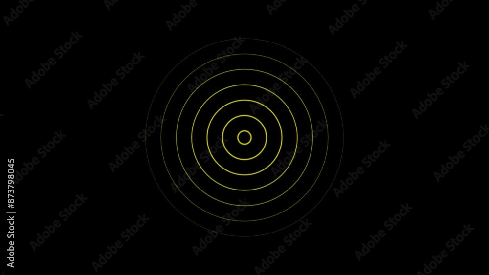 Digital Radio waves signal icon seamless animation. Sound frequency sign animation on black background. Digital Radio waves signal icon seamless animation. Sound frequency sign animation on black background.