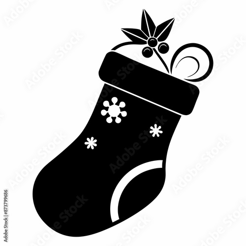 
Christmas stocking, Christmas stocking icon vector, Christmas stocking vector illustration