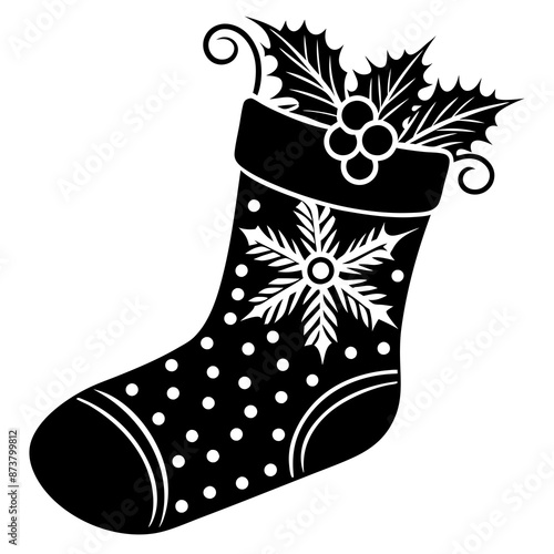 
Christmas stocking, Christmas stocking icon vector, Christmas stocking vector illustration