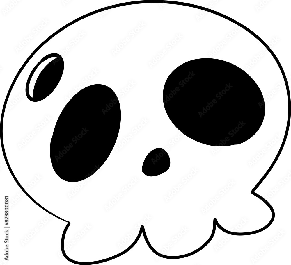 Fototapeta premium The Skull png for holiday and halloween concept
