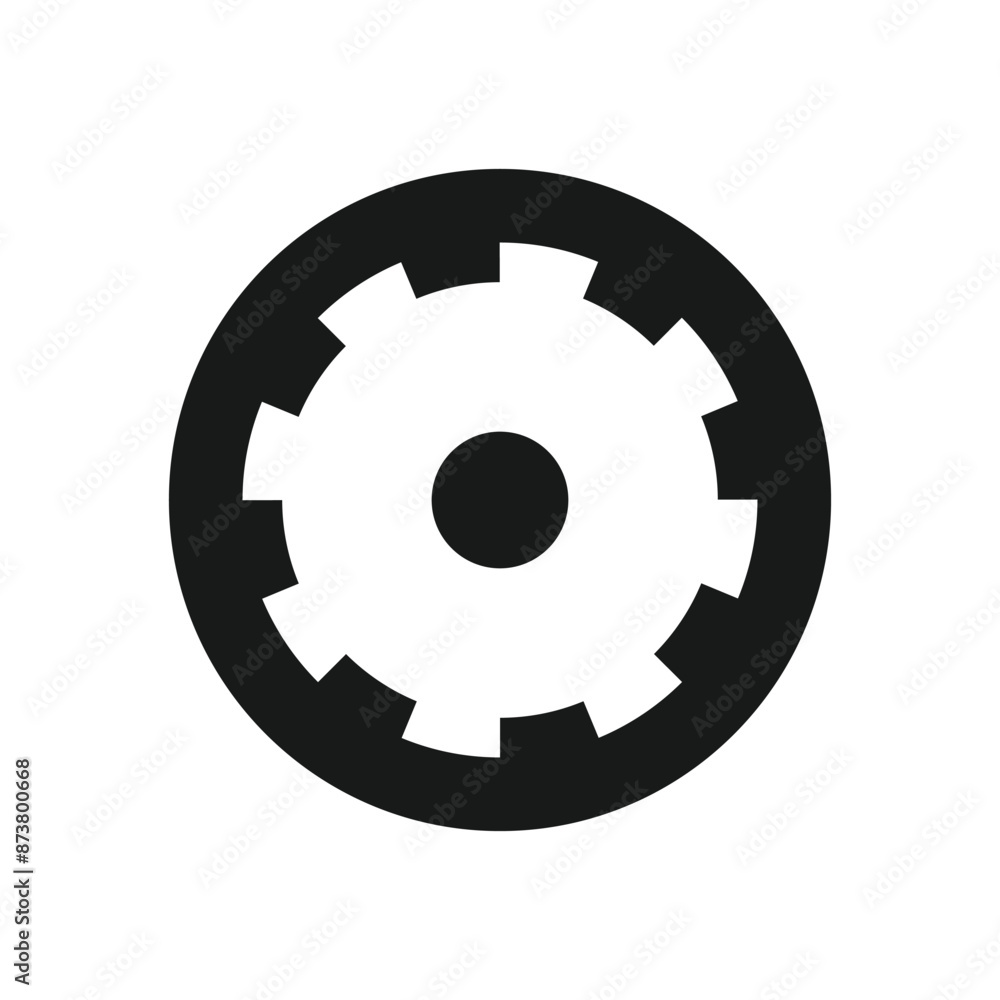Gear settings flat icon sign vector Gear settings flat icon sign vector