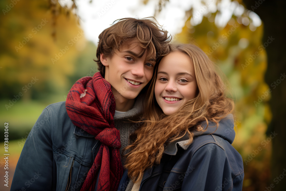 Moments of Us: Heartwarming Embrace of a Young Couple Under the Whispers of Autumn Moments of Us: Heartwarming Embrace of a Young Couple Under the Whispers of Autumn