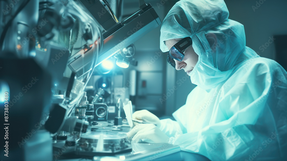 Doctor use equipment for fixing eyeball, patient under sterile cover Doctor use equipment for fixing eyeball, patient under sterile cover