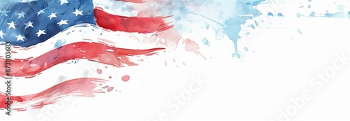  Background with Painted USA Flag - Patriotic American Theme