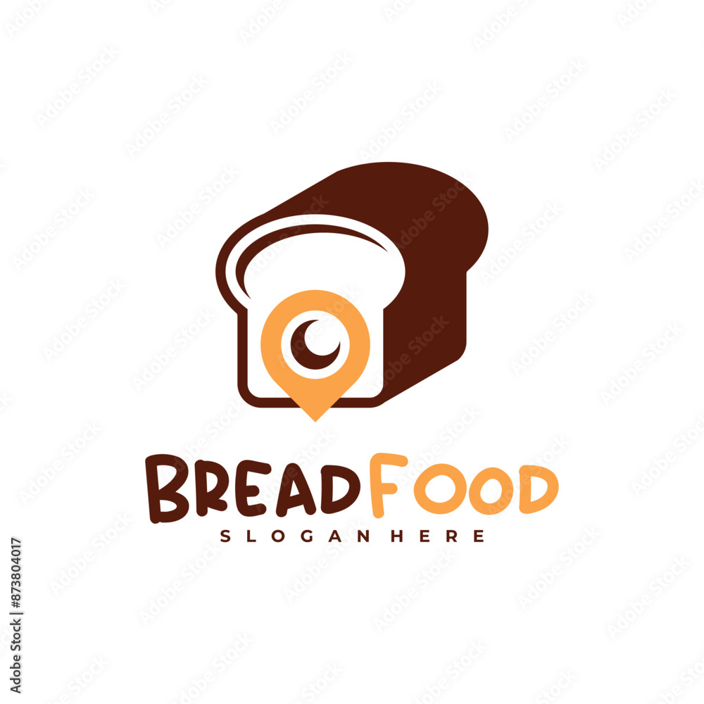 Obraz premium Bread Point logo vector template, Creative Bread logo design concepts