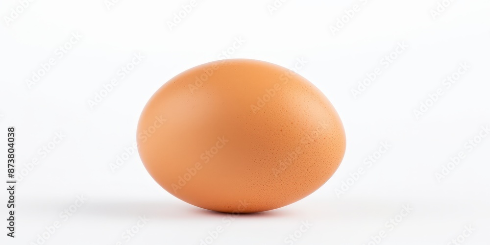 Single Brown Egg on White Background Single Brown Egg on White Background