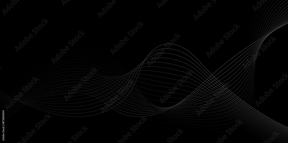Abstract grey wavy lines Digital frequency track equalizer background. Curved wave smooth stripe seamless pattern. Wave lines created using blend tool. graphic design template banner business wave. Abstract grey wavy lines Digital frequency track equalizer background. Curved wave smooth stripe seamless pattern. Wave lines created using blend tool. graphic design template banner business wave.