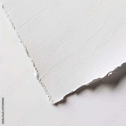 Close-up view of a torn paper edge with textured details.