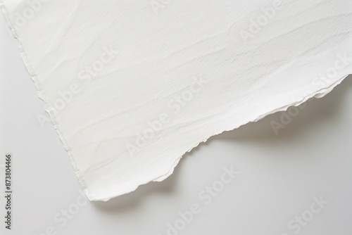 Rippled edge of torn white paper on a plain background.