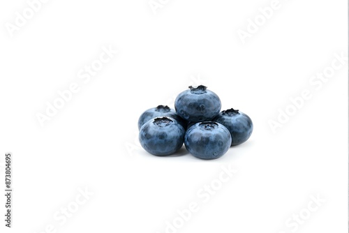 blueberries on white background