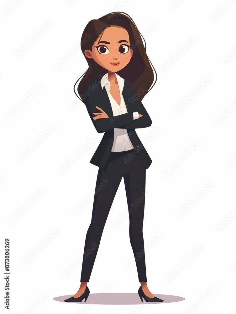 Politician female, Full body character, Vector illustration, Clip art, isolated on white background Politician female, Full body character, Vector illustration, Clip art, isolated on white background