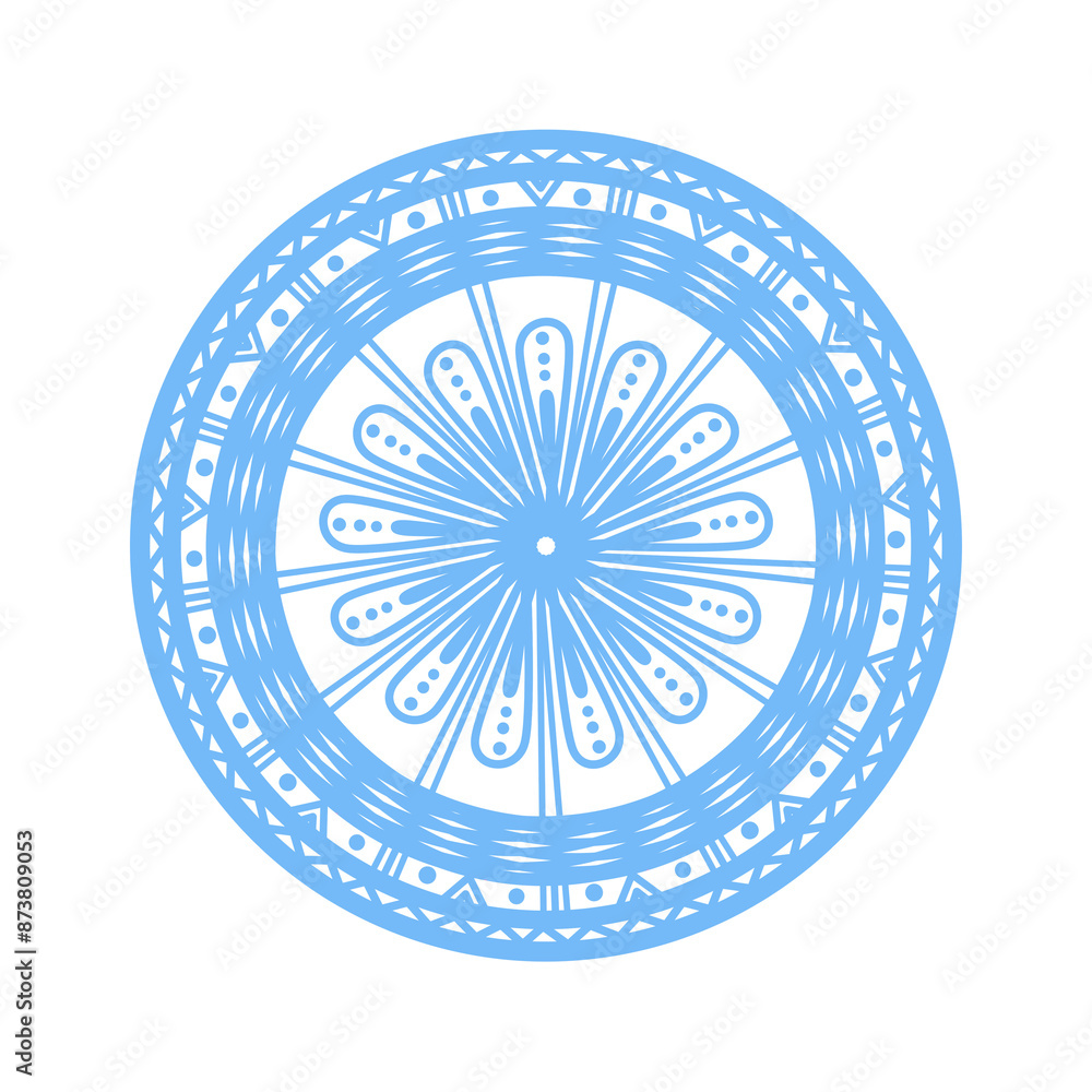 Doodle mandala decoration inspired by wheels and flower that can be used for sticker, scrapbook, icon, decorative, e.t.c with aesthetic blue color Doodle mandala decoration inspired by wheels and flower that can be used for sticker, scrapbook, icon, decorative, e.t.c with aesthetic blue color