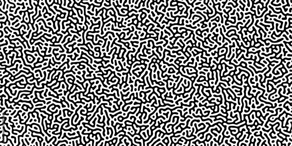 Abstract truing organic wallpaper Turing reaction diffusion monochrome seamless pattern with chaotic motion. Generative algorithm psychedelic background. Reaction-diffusion or truing pattern formation Abstract truing organic wallpaper Turing reaction diffusion monochrome seamless pattern with chaotic motion. Generative algorithm psychedelic background. Reaction-diffusion or truing pattern formation