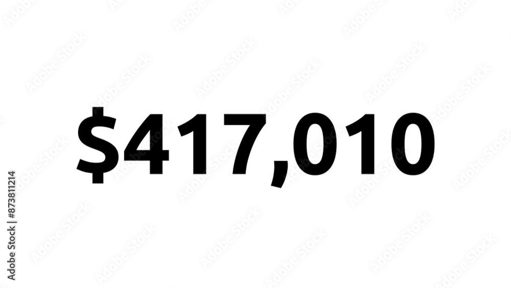Count-up US dollar animation from 0 to 1000000 dollars. White, black, Green Screen background. Monetary amount or pricing. Animation starts and end gently with ease-in and ease-out transition Count-up US dollar animation from 0 to 1000000 dollars. White, black, Green Screen background. Monetary amount or pricing. Animation starts and end gently with ease-in and ease-out transition
