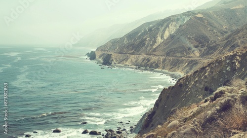 California Coastline with Hazy Skies © Iswanto