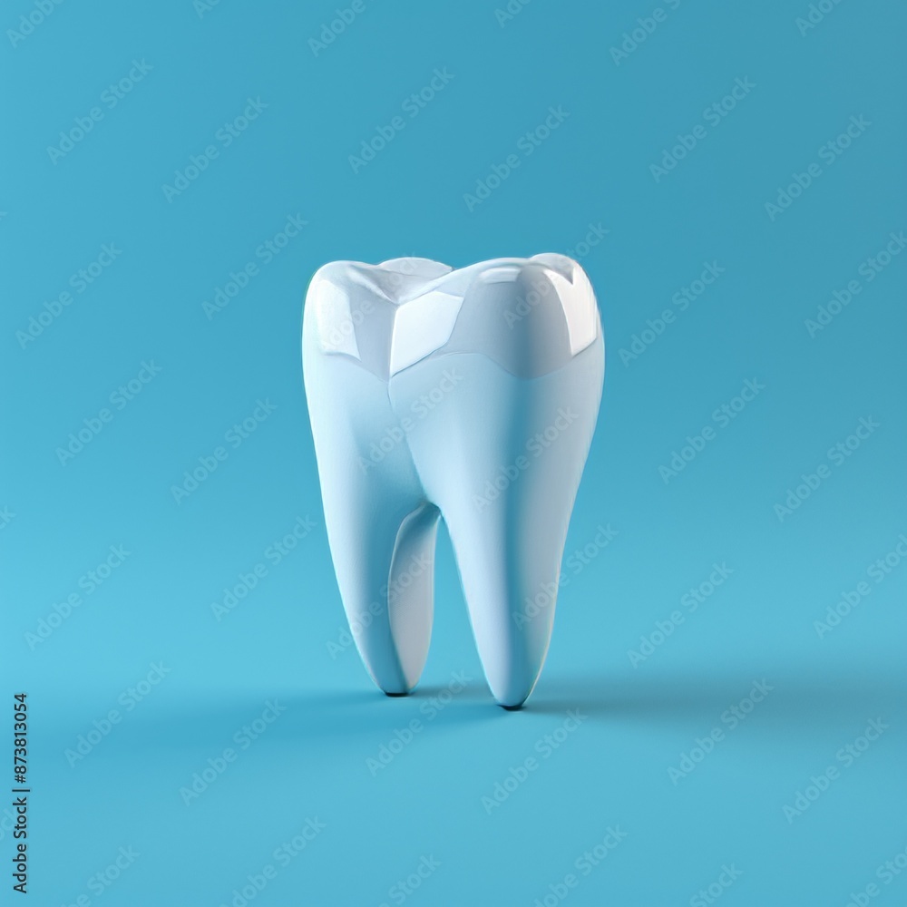 Tooth Model on Blue Background. Tooth Model on Blue Background.