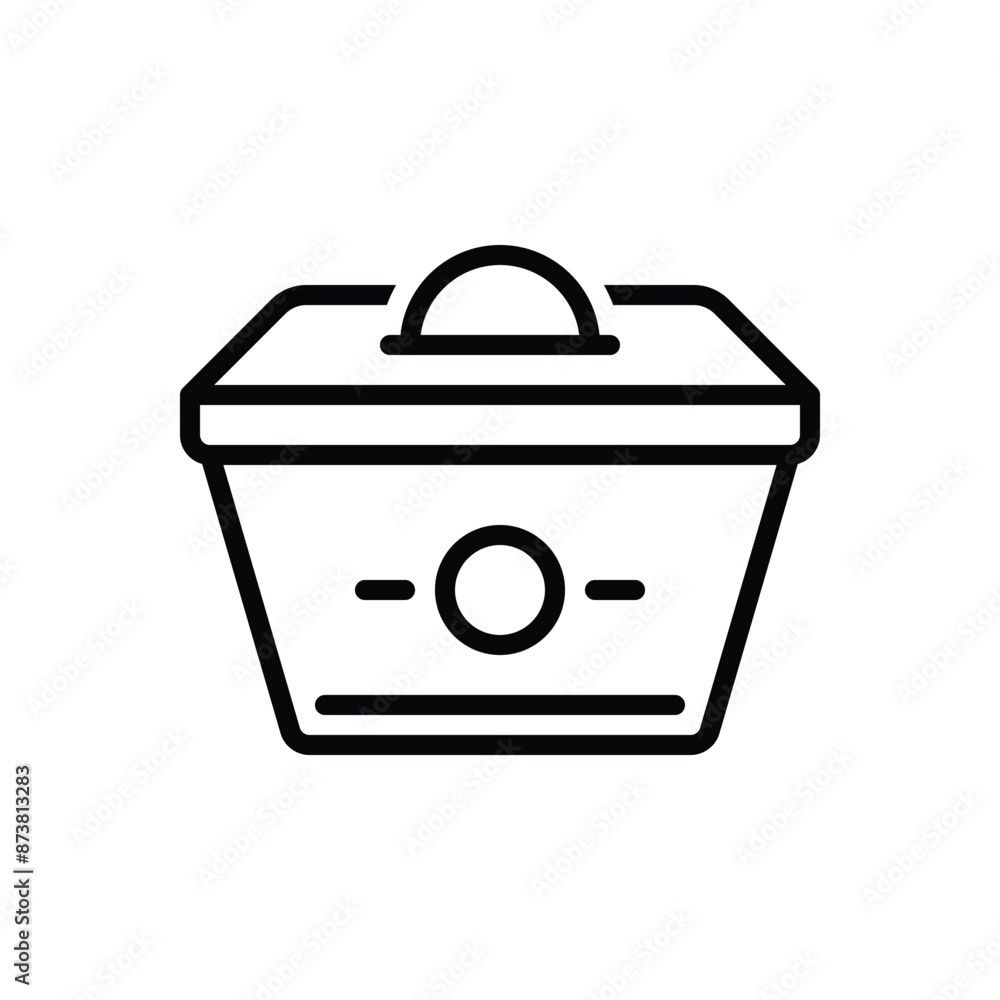 Black line icon for donation box Black line icon for donation box