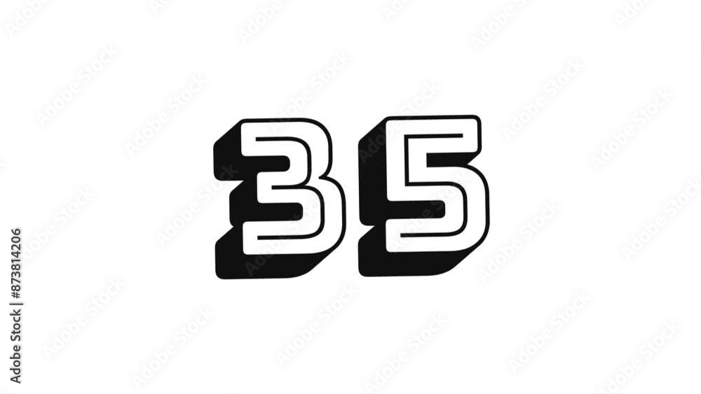40 Seconds simple 3D Pop Blocky Font Countdown Timer. Matte Black on White bg. Numbers are animated in a cute and playful way while counting down. Font with shadow and outline. Modern and retro design 40 Seconds simple 3D Pop Blocky Font Countdown Timer. Matte Black on White bg. Numbers are animated in a cute and playful way while counting down. Font with shadow and outline. Modern and retro design