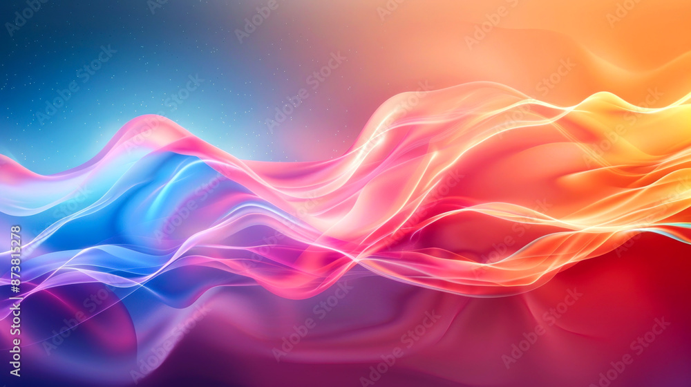 Fototapeta premium abstract gradient wave colorful and motion blur