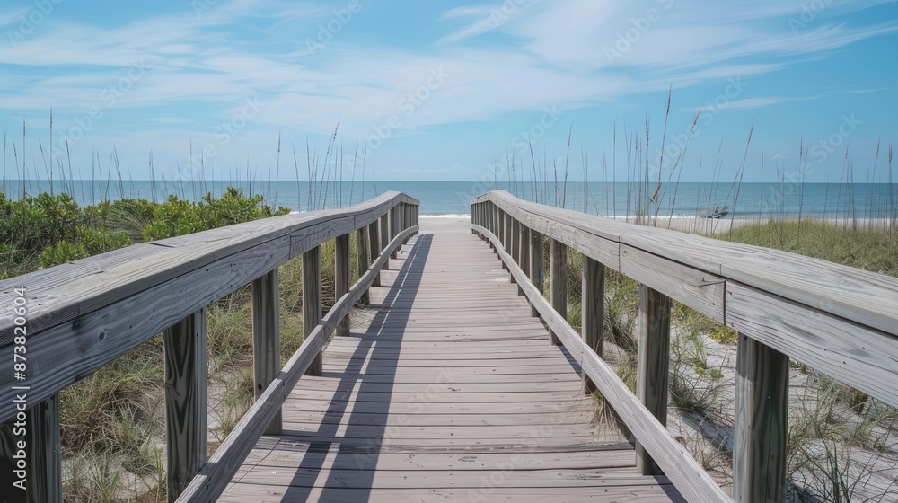Wooden Bridge Leading to the Beach Wooden Bridge Leading to the Beach