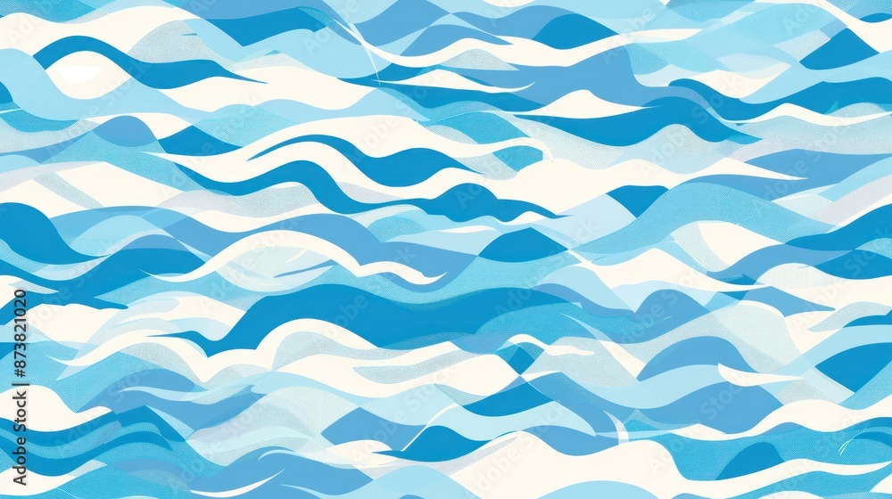 Fototapeta premium Abstract Blue Wave Pattern