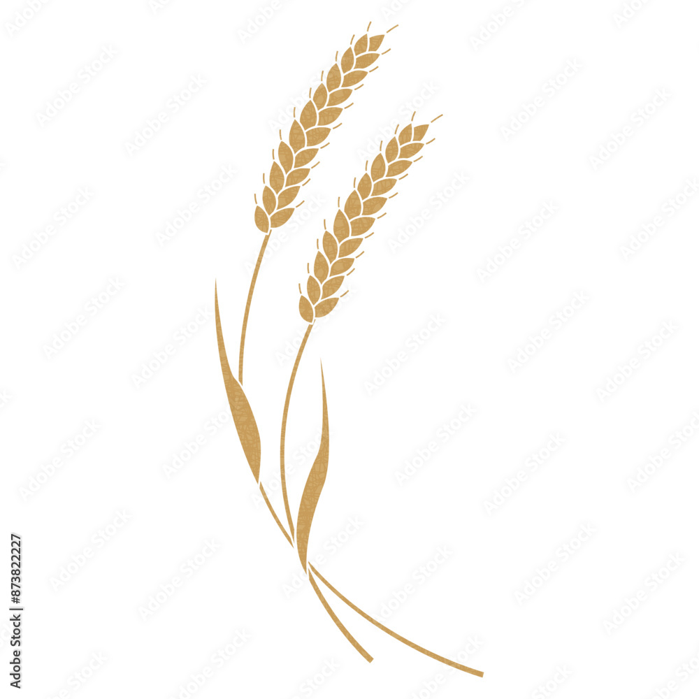 シンプルな小麦のイラスト、アイコン