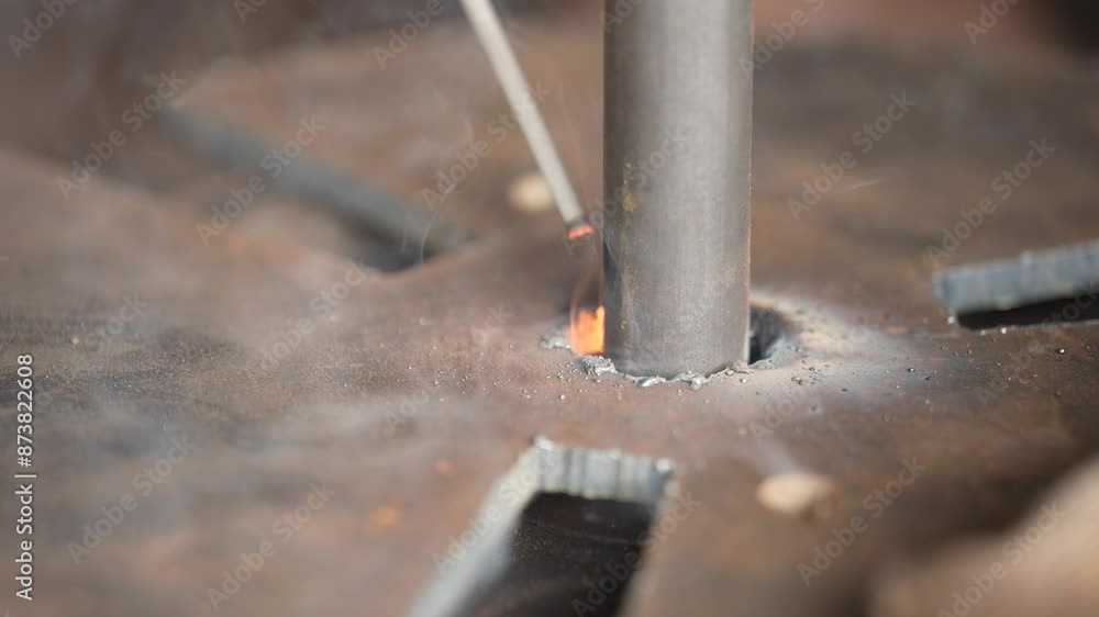 smoke and sparks from the iron welding process smoke and sparks from the iron welding process
