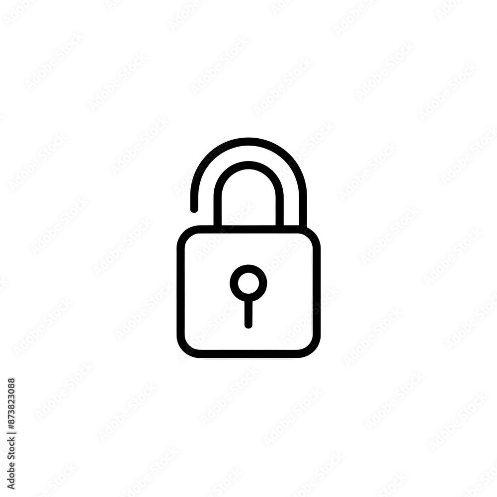 Lock Icon Minimal, Simple Logo Lock Lock Icon Minimal, Simple Logo Lock
