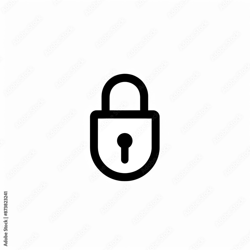 Lock Icon Minimal, Simple Logo Lock Lock Icon Minimal, Simple Logo Lock