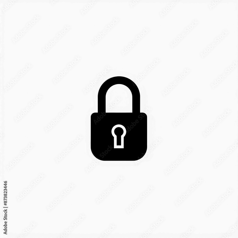 Lock Icon Minimal, Simple Logo Lock Lock Icon Minimal, Simple Logo Lock