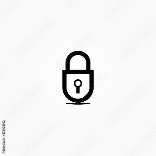 Lock Icon Minimal, Simple Logo Lock