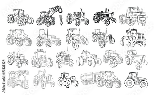 The big set of tractor sketches.
