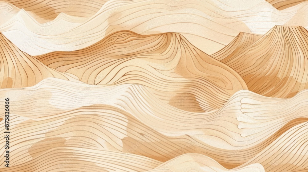 Abstract Wooden Waves: A Textured Design Abstract Wooden Waves: A Textured Design