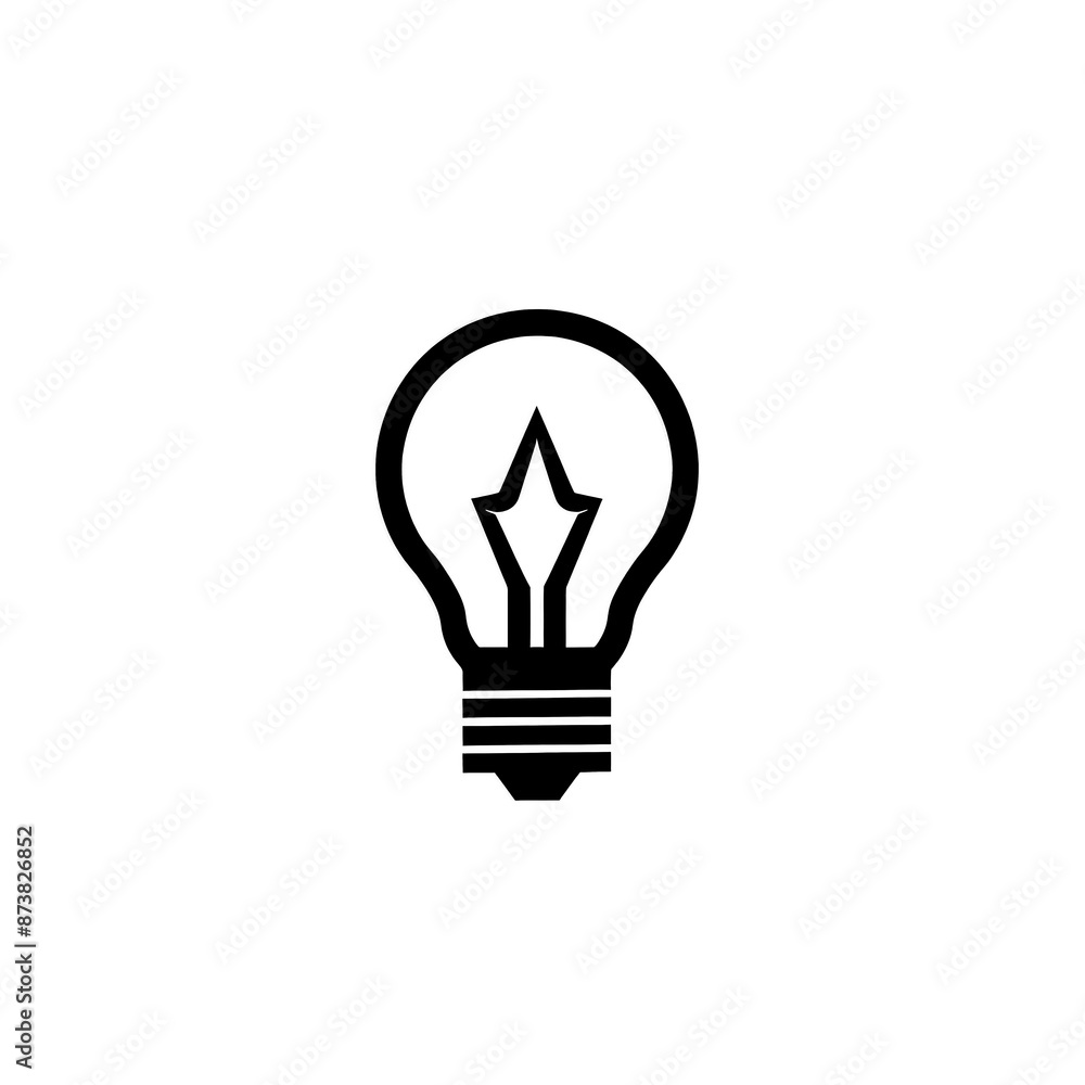 Lightbulb Icon Minimal, Simple Logo Lightbulb Icon Minimal, Simple Logo
