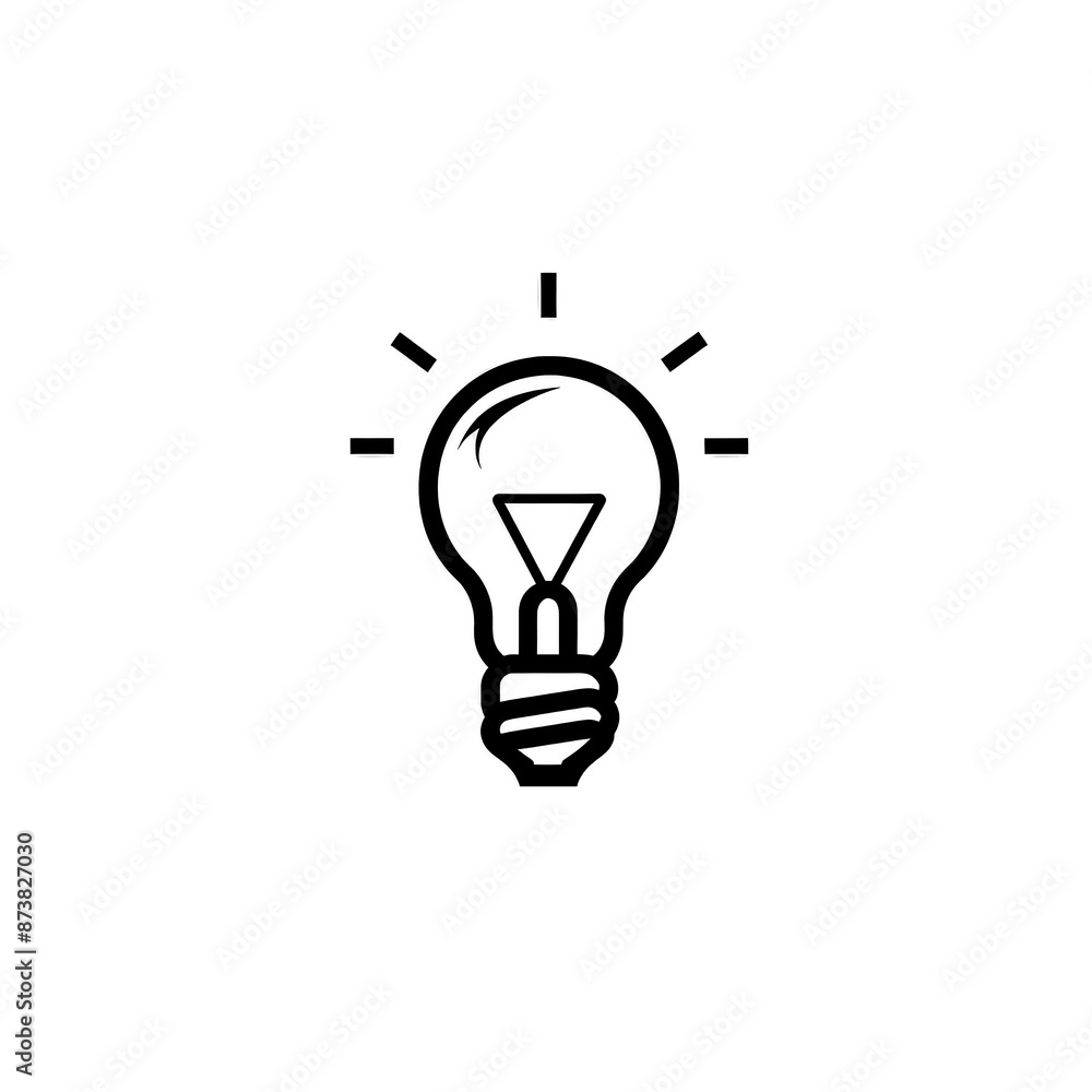 Lightbulb Icon Minimal, Simple Logo Lightbulb Icon Minimal, Simple Logo